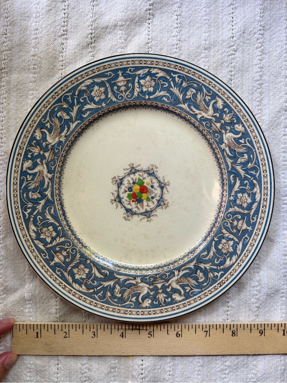 1920s Staffordshire China 9" plates Vintage Antique Dinnerware Cottagecore